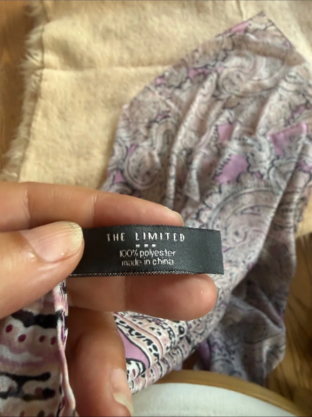 The Limited Pink Paisley Wrap Scarf